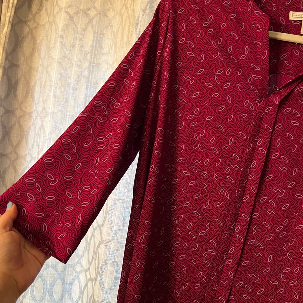 Dana Buchman red blouse size extra large - Picture 3 of 5